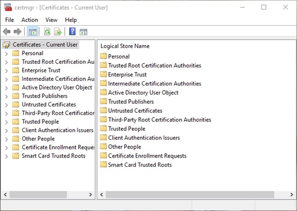 Manage User Certificates