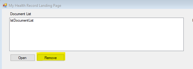 My Health Record Remove Document