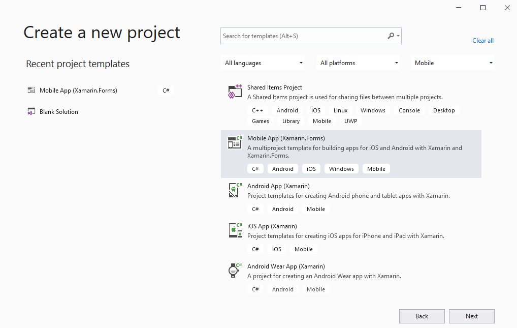 visual-studio-template-mobile-app-xamarin-forms